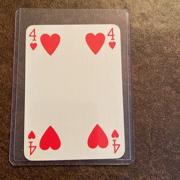 Louis Vuitton Monogrammed Playing Card 4 of Hearts ❤️ W/ Case‎ - Picture 2 of 2